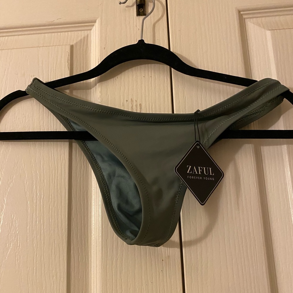 Olive green swim bottoms